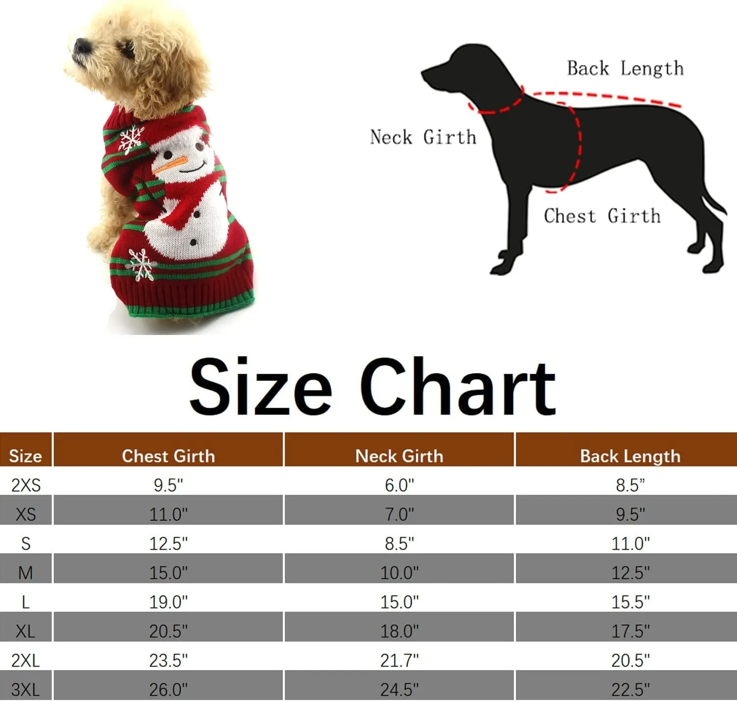 Snowman Sweaters Xmas Dog Holiday Sweaters