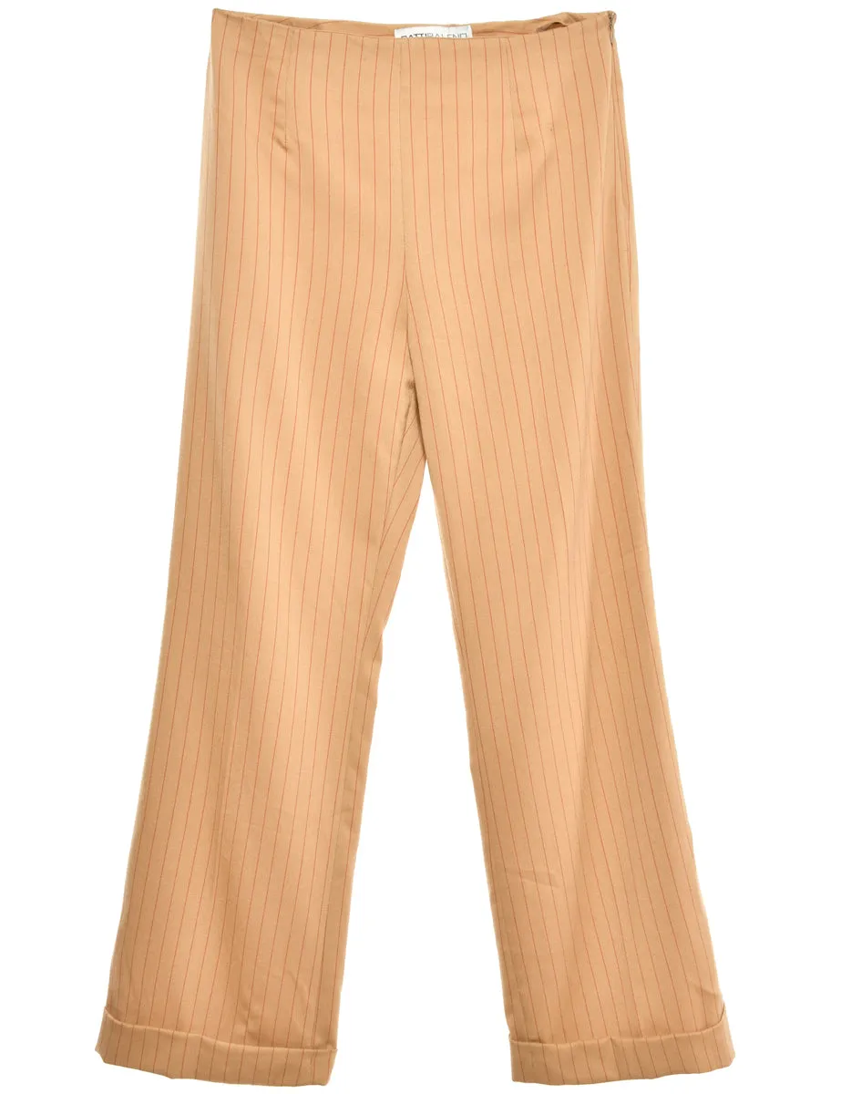 Striped Red & Cream Trousers - W28 L29