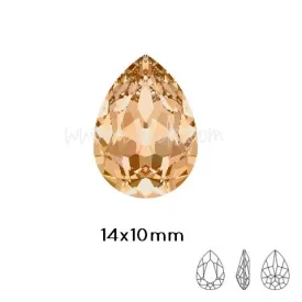 Swarovski 4320 Fancy Stone PEAR - Crystal Golden Shadow-14x10mm (1)