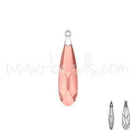 Swarovski 6533 raindrop pendant blush rose rhodium 17.5mm (1)