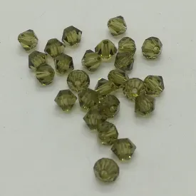 Swarovski - Cristalli bi-cono 4 mm - Khaki (10 pz)