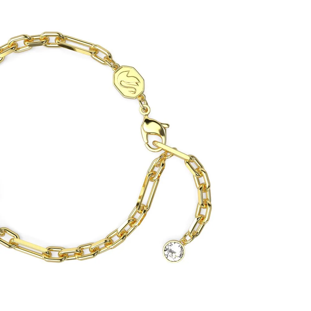 Swarovski Sparkling Dance Bracelet - Green, Gold Tone-Plated