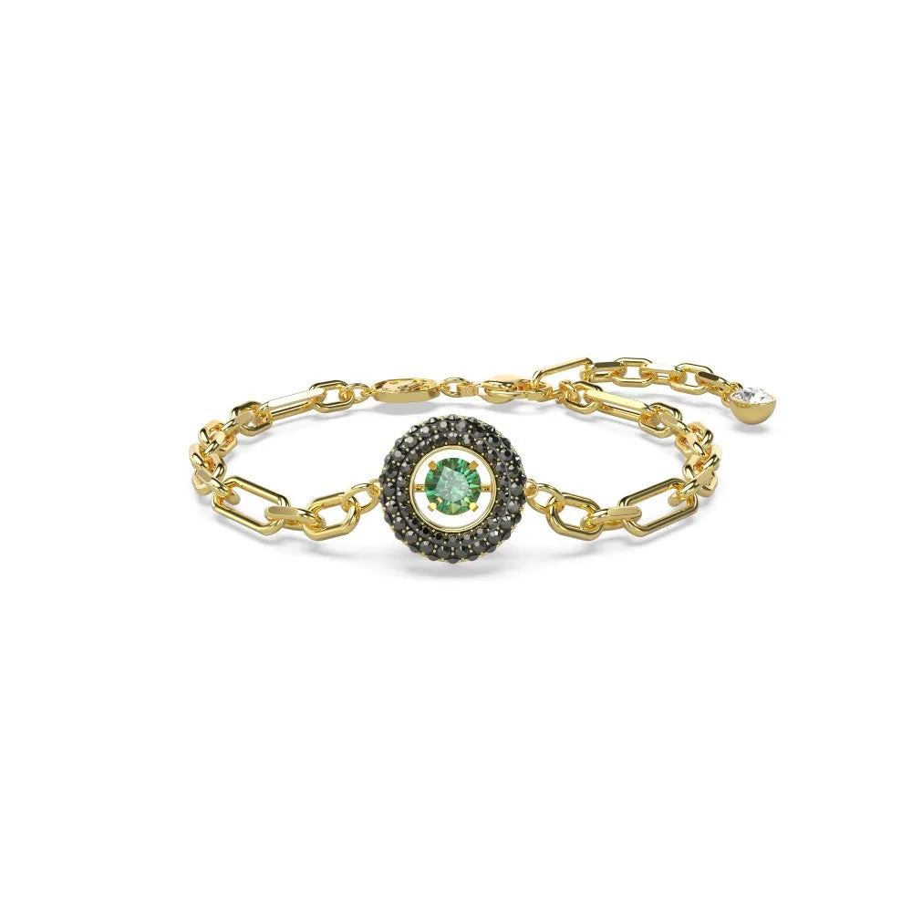 Swarovski Sparkling Dance Bracelet - Green, Gold Tone-Plated