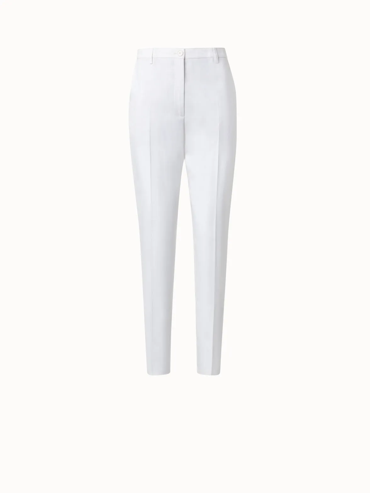 Tapered Cotton Stretch Satin Pants