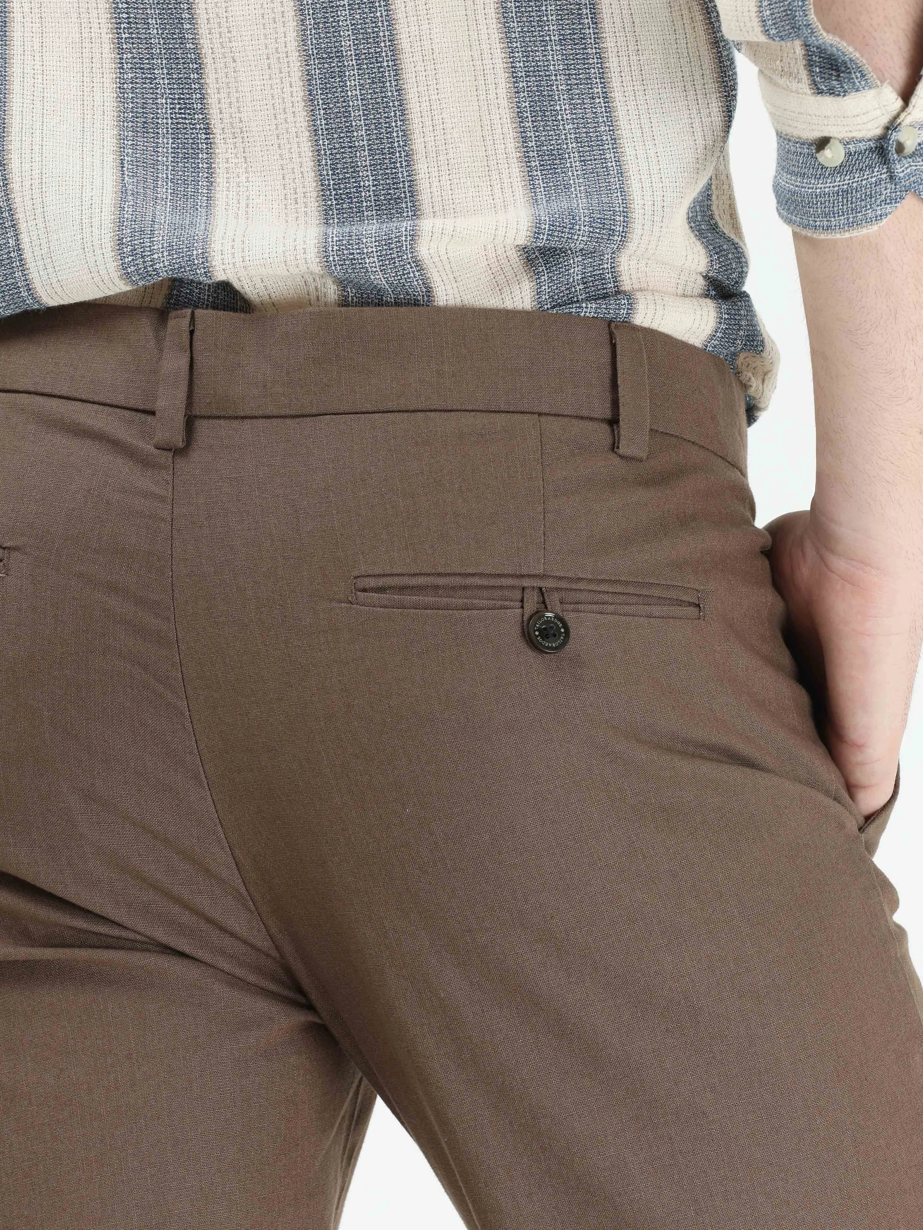 Timeless Cotton Fur Brown Linen Chino