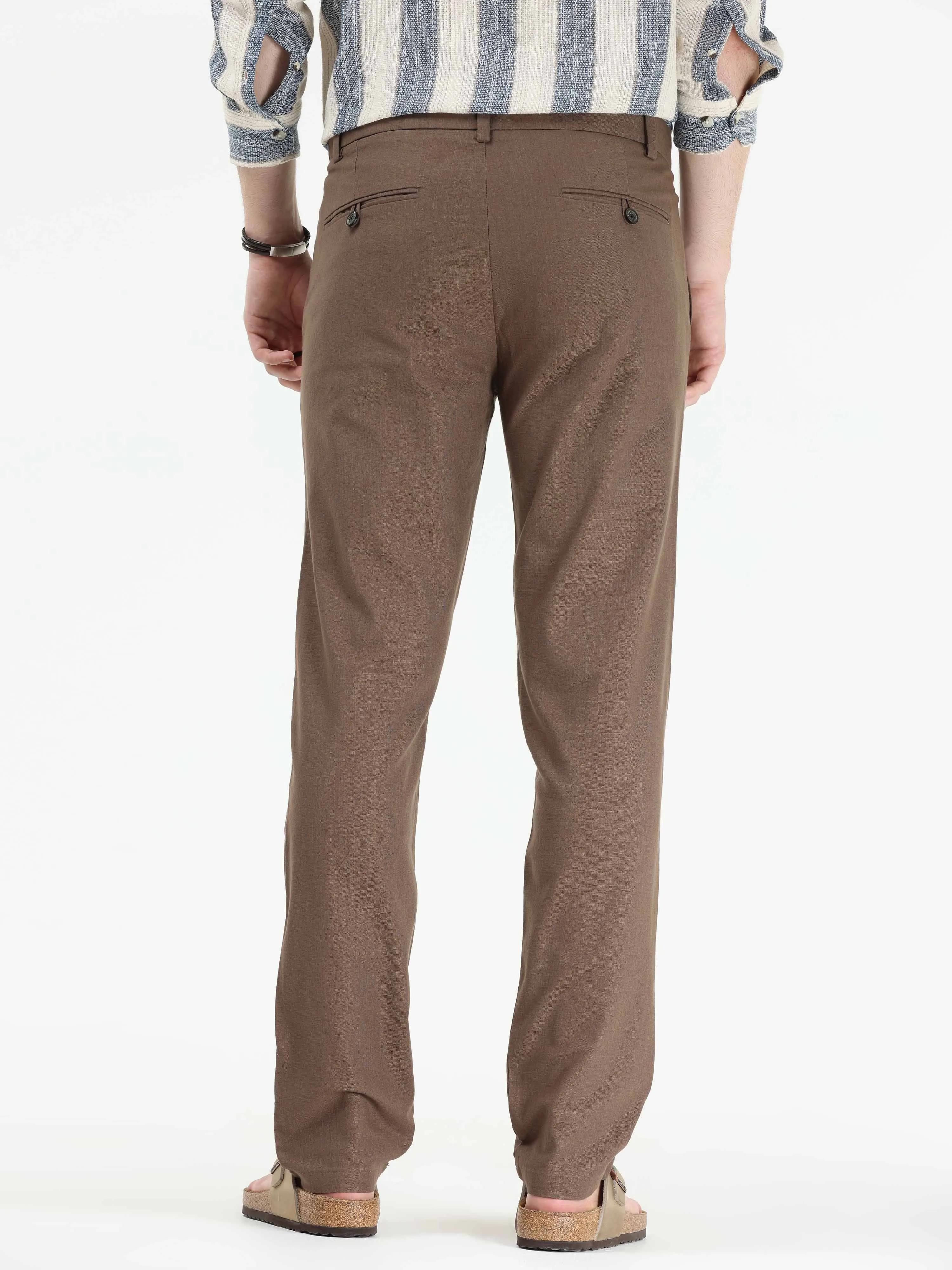 Timeless Cotton Fur Brown Linen Chino