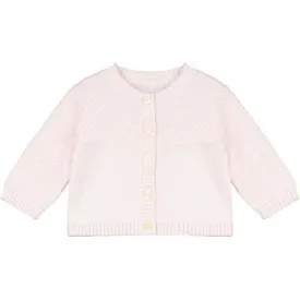 True knit baby cardigan pink