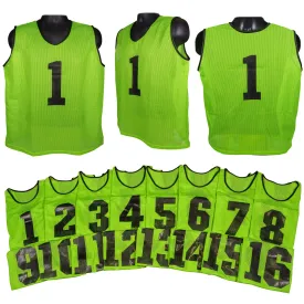 Two Tone Adult Athletic Scrimmage Vests Numbered 1-16