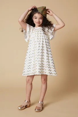 Velveteen Rosemary Chevron Girls Dress