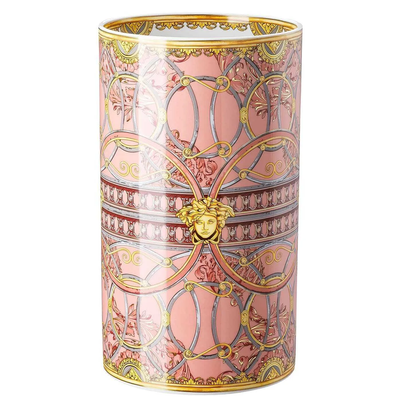 Versace meets Rosenthal La scala del Palazzo Vase H. 30 cm. pink