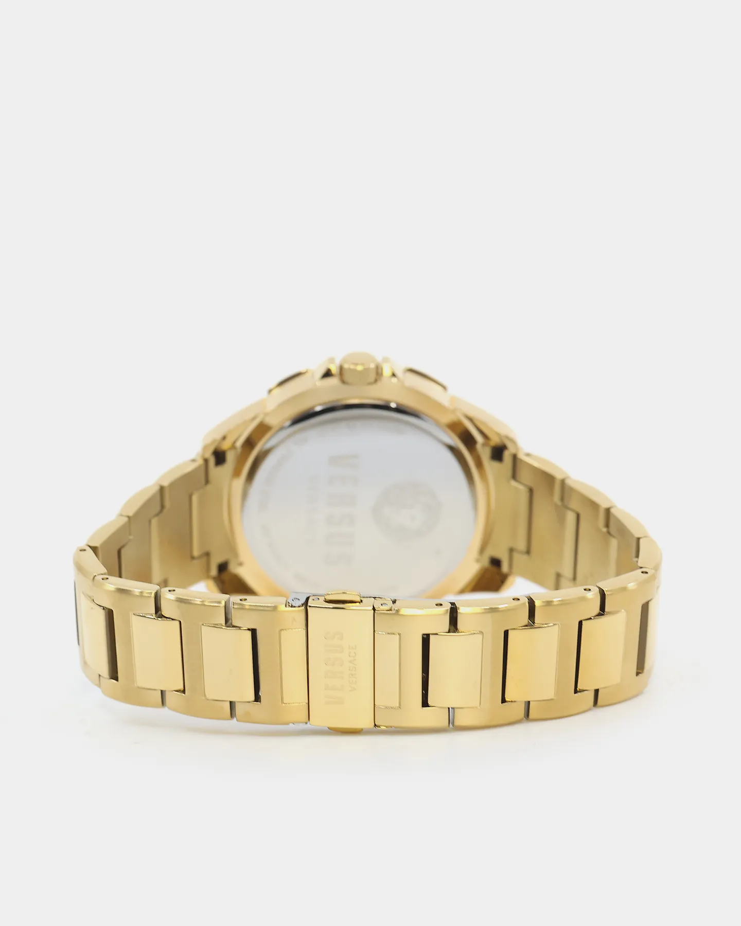 Versus Versace 6eme Arrondissement Crystal Set Gold Watch Yellow Gold