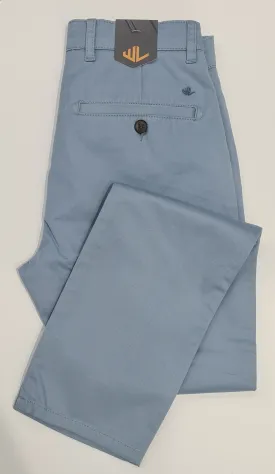 White Label Cotton Comfort Stretch Chinos - Blue