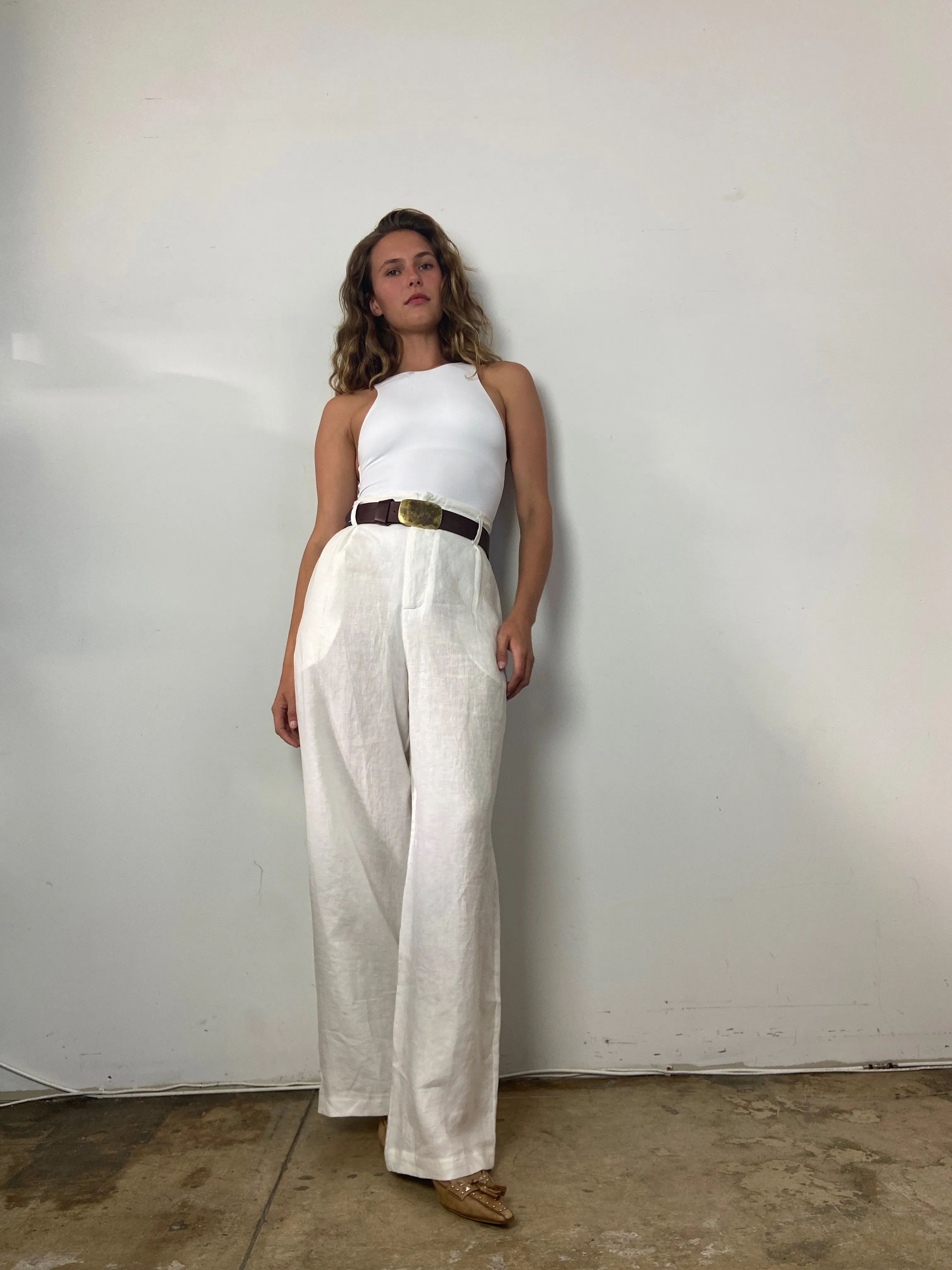 White Linen Pants