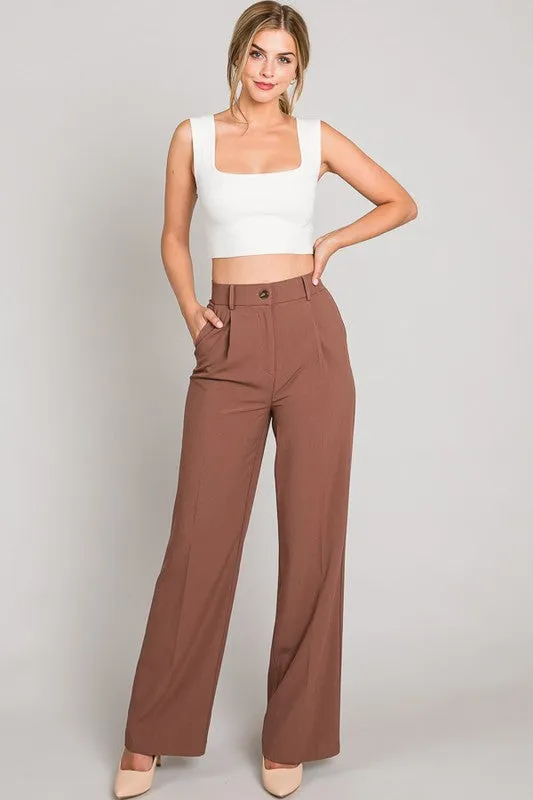 Wide Leg High Waisted Pants