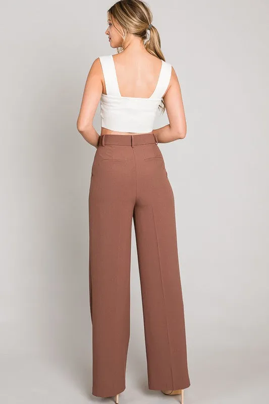 Wide Leg High Waisted Pants