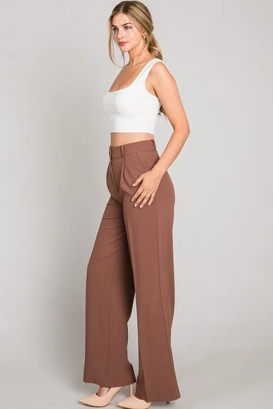 Wide Leg High Waisted Pants