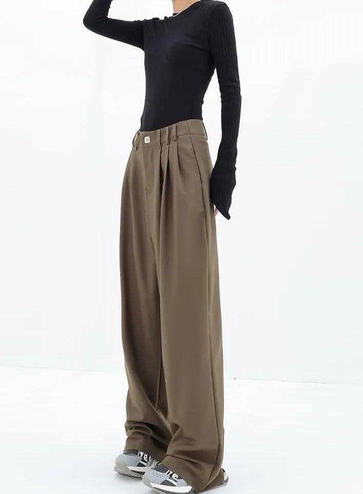 Wide Leg Multi-Pleated Pants