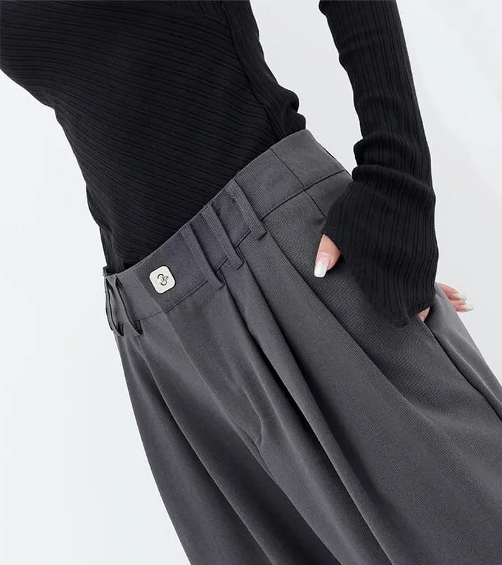 Wide Leg Multi-Pleated Pants