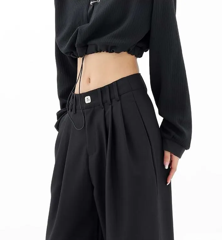 Wide Leg Multi-Pleated Pants