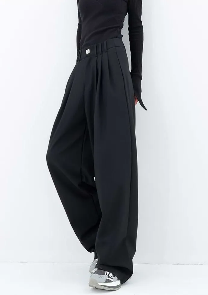 Wide Leg Multi-Pleated Pants