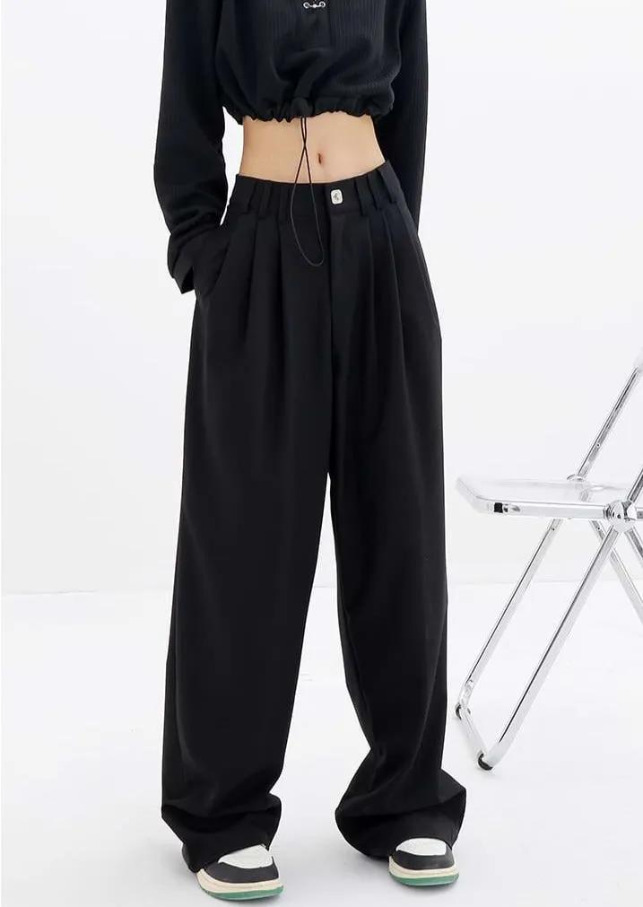 Wide Leg Multi-Pleated Pants