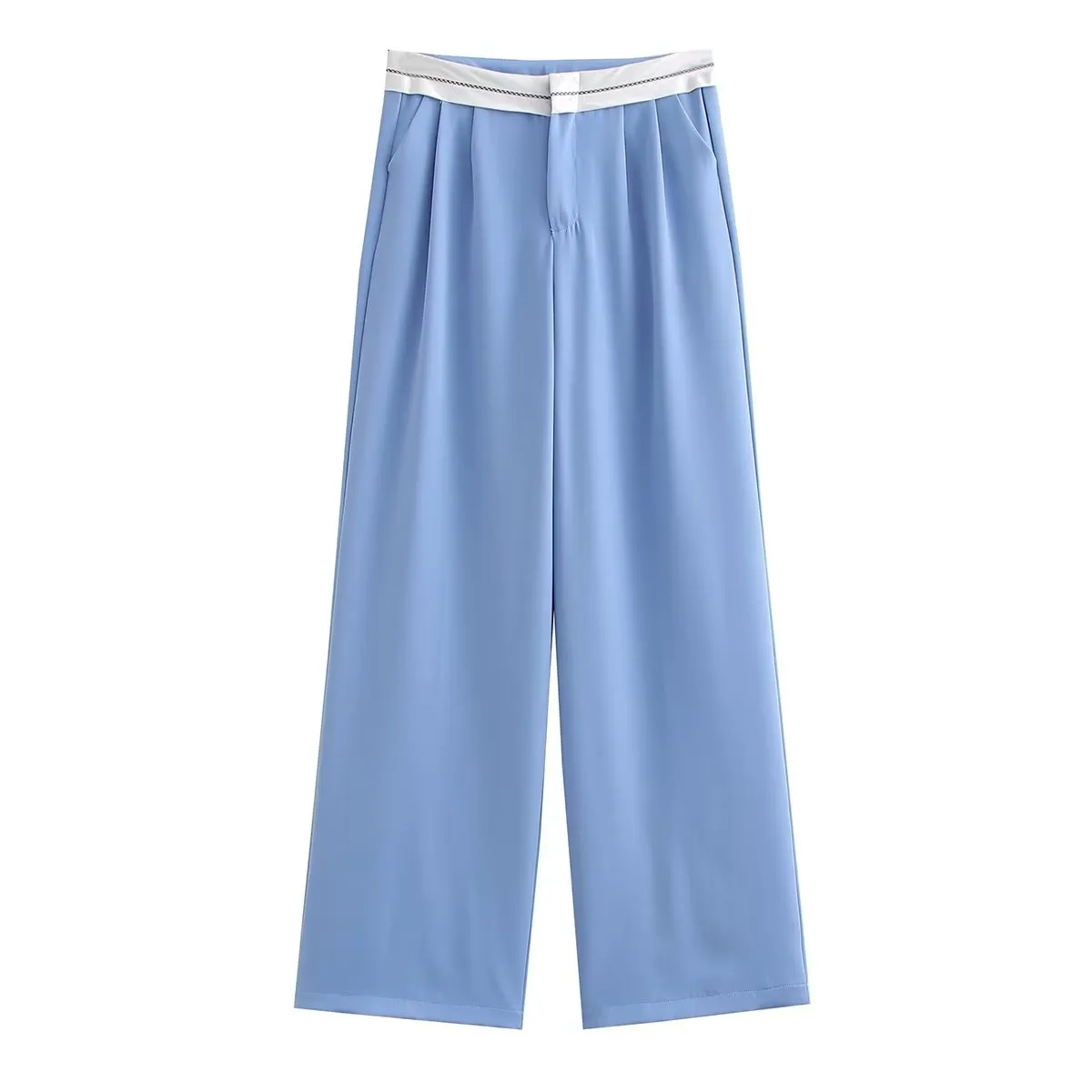 Women Straight Leg Trousers with pockets