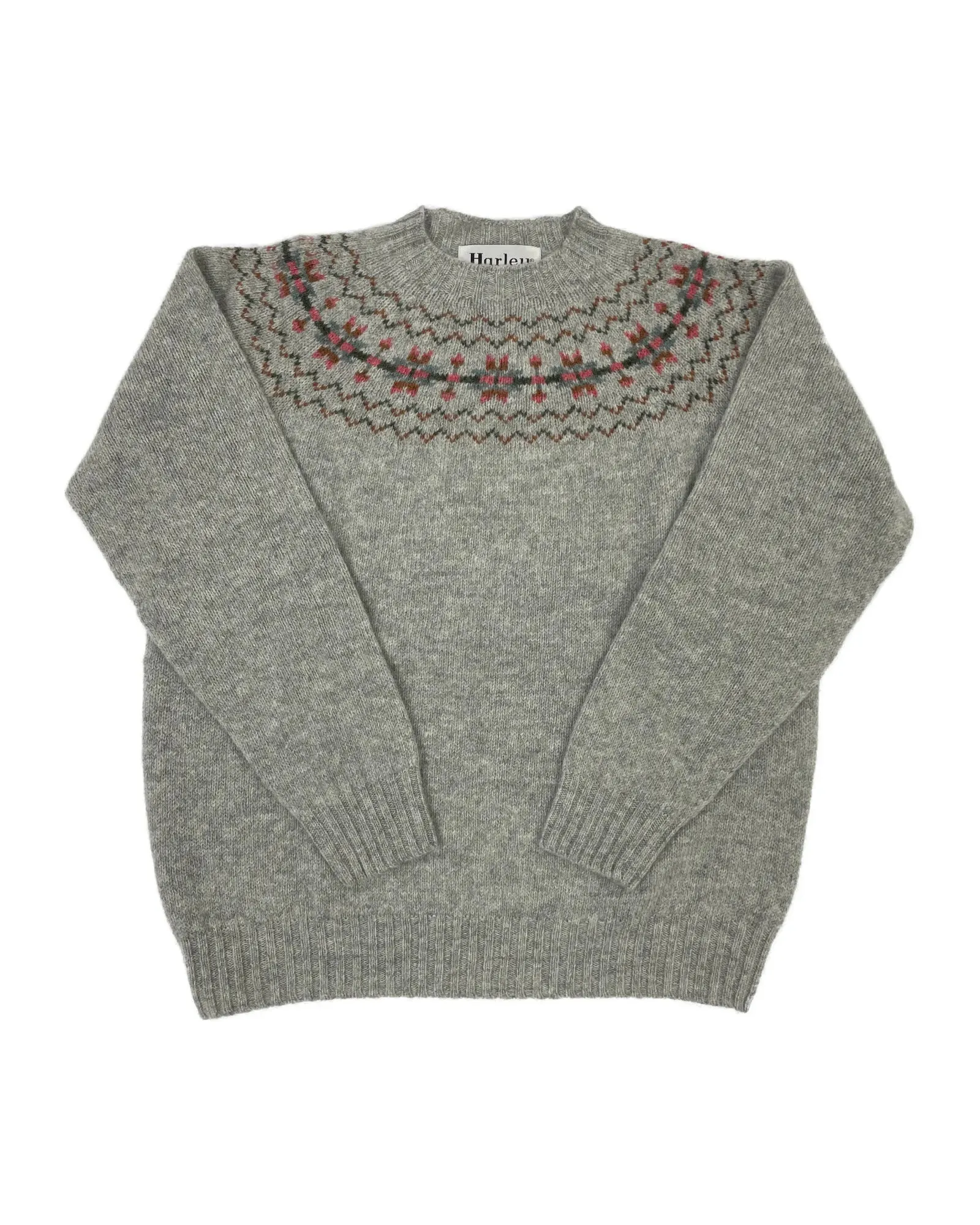 Women's Fair Isle Knitted Jumper (L4615/7) - Silver