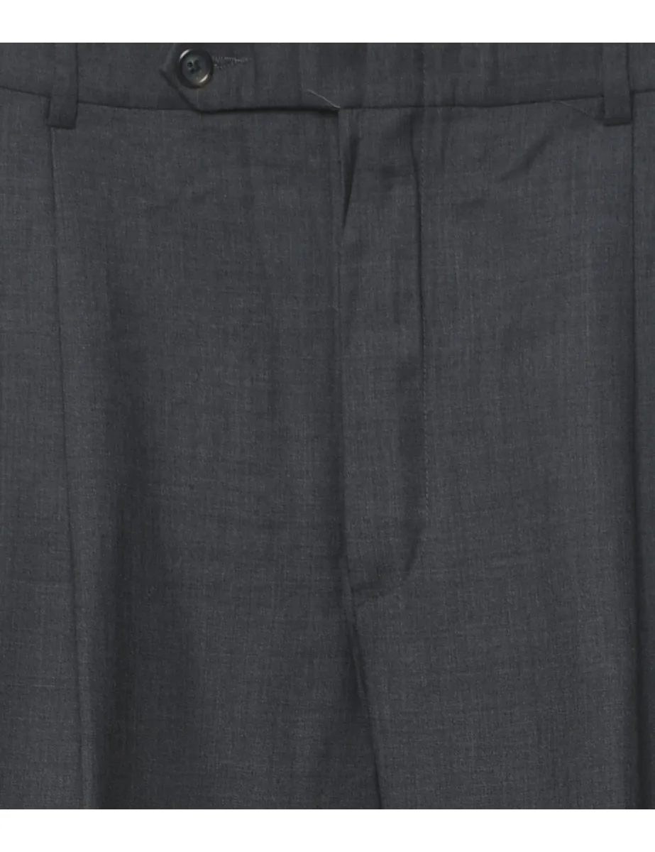 Wool Nautica Dark Grey Classic Trousers - W32 L32